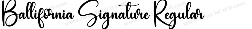 Ballifornia Signature Regular Pers字体转换